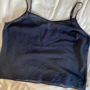 Sheer Navy Blouse